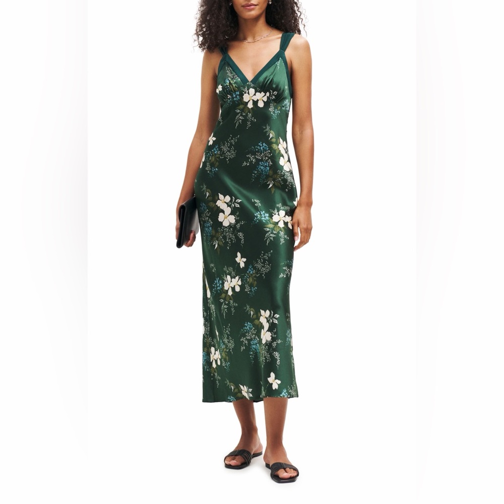 Reformation Neola Silk Dress in Portia